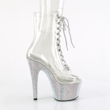 Pleaser BEJEWELED-1021C-7 Clr-RS/Slv AB RS