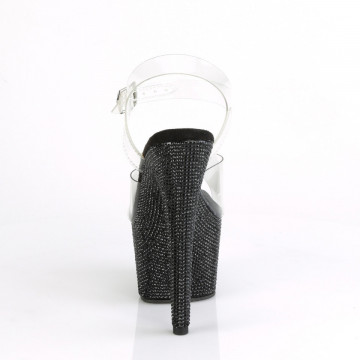 Pleaser BEJEWELED-708DM Clr/Blk RS