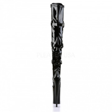 Pleaser BEYOND-3028 Blk Str Pat/Blk