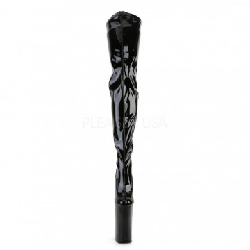 Pleaser BEYOND-4000 Blk Stretch Pat/Blk