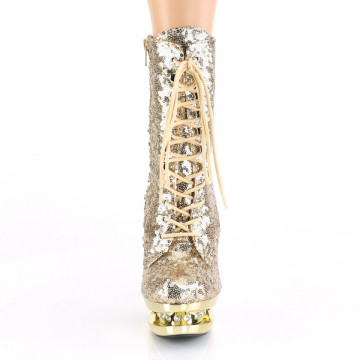 Pleaser BLONDIE-R-1020 Gold Sequins/Gold Chrome