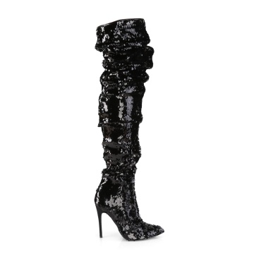 Pleaser COURTLY-3011 Blk Sequins