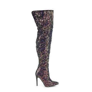 Pleaser COURTLY-3015 Blk Multi Glitter