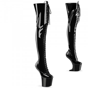 Pleaser CRAZE-3023 Blk Pat/Blk