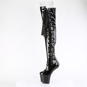 Pleaser CRAZE-3050 Blk Str. Pat/Blk