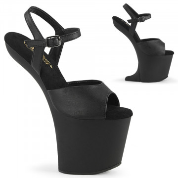 Pleaser CRAZE-809 Blk Faux Leather/Blk Matte