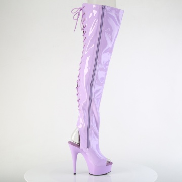 Pleaser DELIGHT-3017 Lavender Str. Pat/Lavender