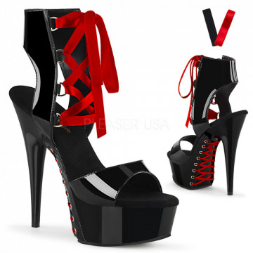 Pleaser DELIGHT-600-14FH Blk Pat/Blk