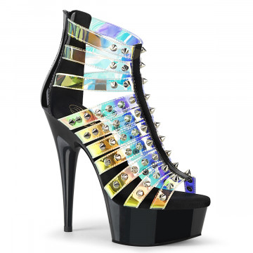 Pleaser DELIGHT-600-9 Holo TPU-Blk Pat/Blk