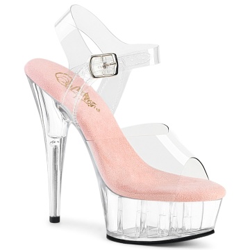 Pleaser DELIGHT-608 Clr-B. Pink/Clr