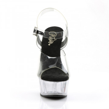 Pleaser DELIGHT-608 Clr-Blk/Clr
