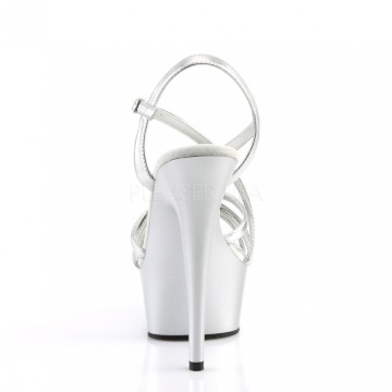 Calzature Pleaser DELIGHT-613 Slv Met. Pu/Slv