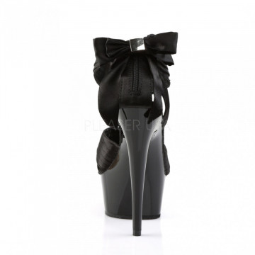Pleaser DELIGHT-668 Blk Satin/Blk