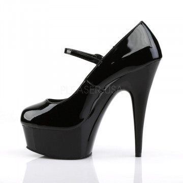 Pleaser DELIGHT-687 Blk Pat/Blk