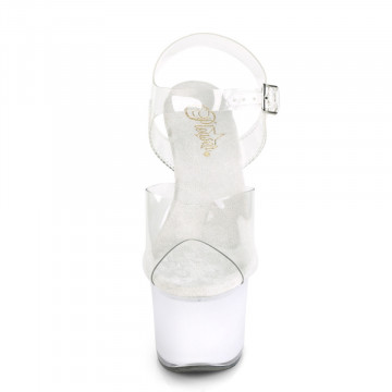 Pleaser DISCOLITE-708 Clr/White Glow