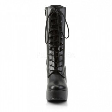 Pleaser ELECTRA-1020 Blk Faux Leather/Blk Matte