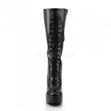 Pleaser ELECTRA-2020 Blk Faux Leather
