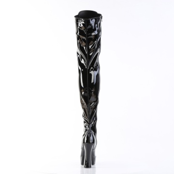 Pleaser ELECTRA-3023 Blk Str. Pat/Blk