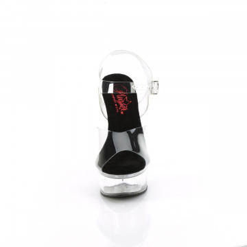 Pleaser EXCITE-608 Clr-Blk/Clr