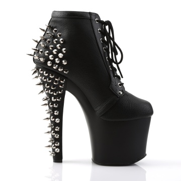 Pleaser FEARLESS-700-28 Blk Faux Leather/Blk Matte