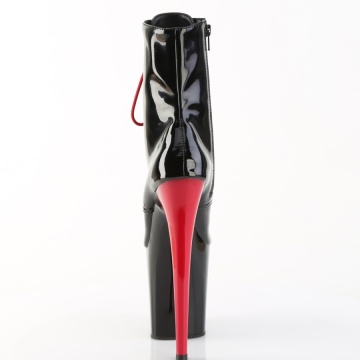 Pleaser FLAMINGO-1020 Blk Pat/Blk-Red