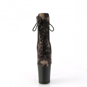 Pleaser FLAMINGO-1020CM Green Camo-Mesh/Blk Matte