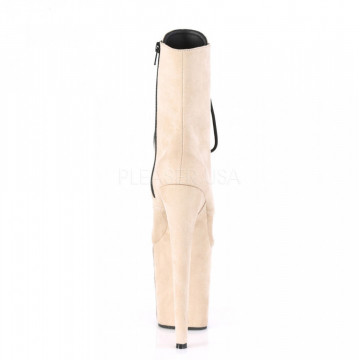 Pleaser FLAMINGO-1020FS Beige Faux Suede/Beige Faux Suede