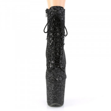 Pleaser FLAMINGO-1020GWR Blk Glitter/Blk Glitter