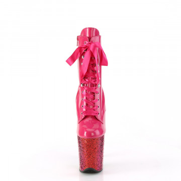 Pleaser FLAMINGO-1020HG H. Pink Holo Pat/Rainbow Glitter