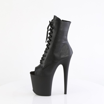 Pleaser FLAMINGO-1021 Blk Faux Leather/Blk Matte