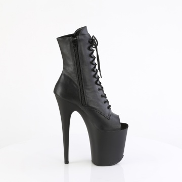 Pleaser FLAMINGO-1021 Blk Faux Leather/Blk Matte