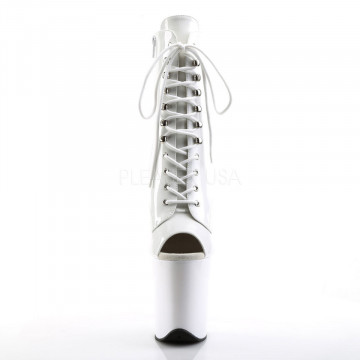Pleaser FLAMINGO-1021 Wht Pat/Wht