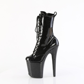 Pleaser FLAMINGO-1040GP Blk Glitter Pat/M