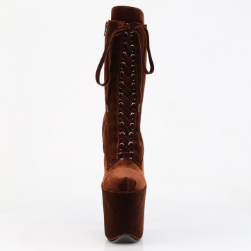 Pleaser FLAMINGO-1045VEL Brown Velvet/M