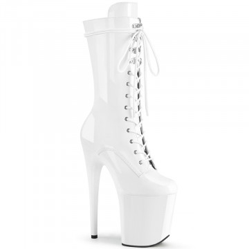 Pleaser FLAMINGO-1050 Wht Pat/Wht