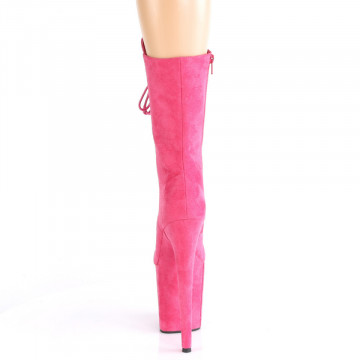 Pleaser FLAMINGO-1050FS H. Pink Faux Suede/H. Pink Faux Suede