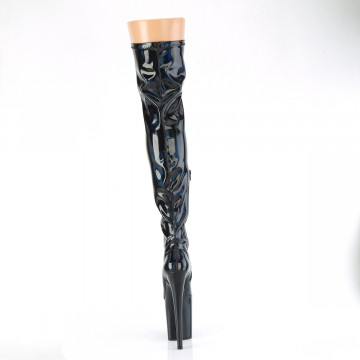 Pleaser FLAMINGO-3000HWR Blk Str. Holo/Blk Holo