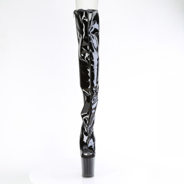 Pleaser FLAMINGO-3017 Blk Str Pat/Blk