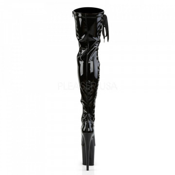 Pleaser FLAMINGO-3050 Blk Str Pat/Blk