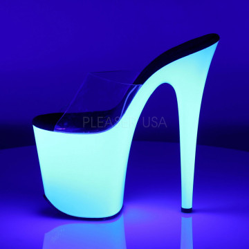 Pleaser FLAMINGO-801UV Clr/Neon Wht
