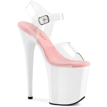 Pleaser FLAMINGO-808 Clr-B. Pink/Wht