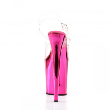 Pleaser FLAMINGO-808 Clr/H. Pink Chrome