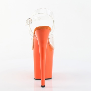 Sandali tacco 20 cm Pleaser FLAMINGO-808 Clr/Orange