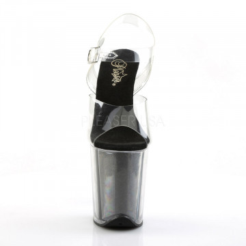 Pleaser FLAMINGO-808G Clr/Blk Gltr