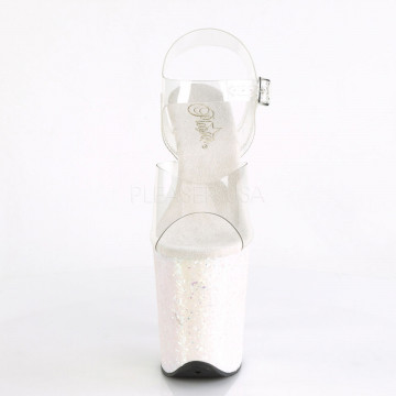 Pleaser FLAMINGO-808LG Clr/Opal Multi Glitter