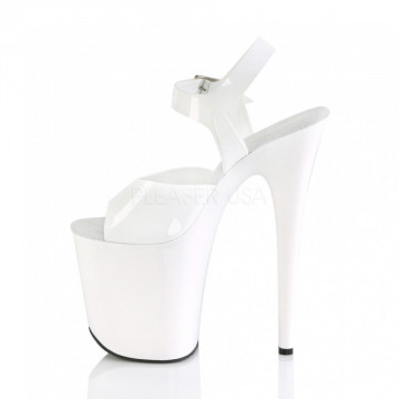 Pleaser FLAMINGO-808N Wht (Jelly-Like) TPU/Wht