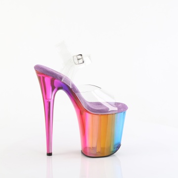 Pleaser FLAMINGO-808RMT Clr/Rainbow Misty Tinted