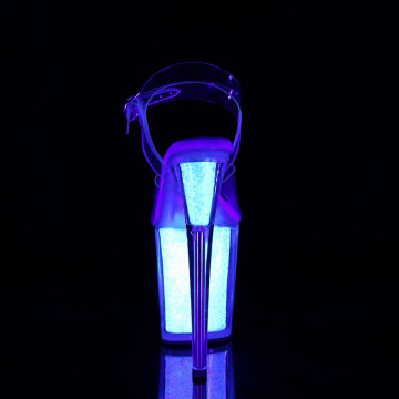 Pleaser FLAMINGO-808UVG Clr/Neon Opal Glitter