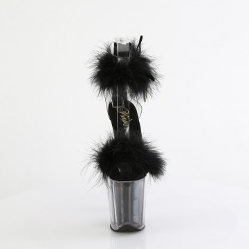 Pleaser FLAMINGO-824F Clr-Blk Fur/M