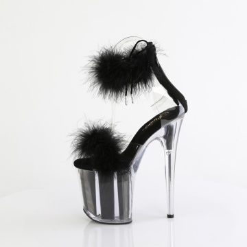 Pleaser FLAMINGO-824F Clr-Blk Fur/M